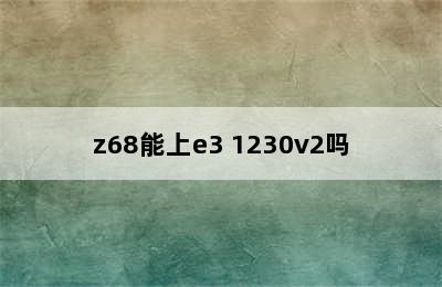 z68能上e3 1230v2吗